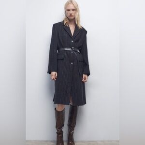 Zara MANTECO WOOL STRIPED COAT ZW COLLECTION. Striped. Sizes XS, S. New with Tag